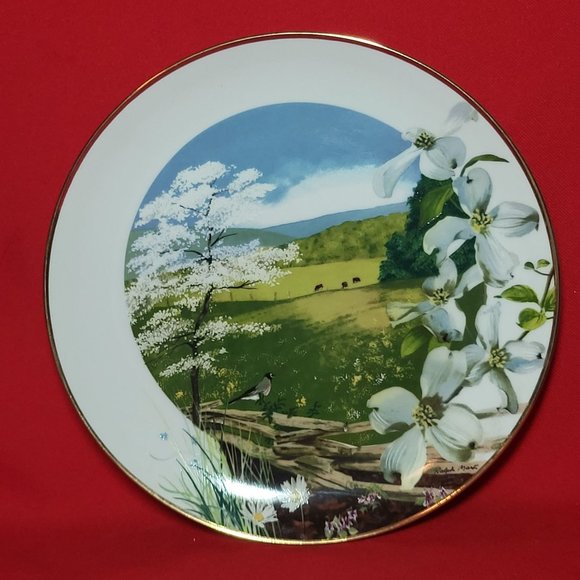 VTG Decorative Plate Royal Windsor Flowering Dogwood Wildflowers of the South - Picture 1 of 11